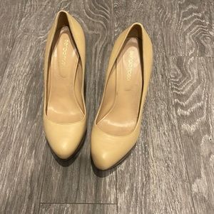 Sergio Rossi nude platform heels, worn once